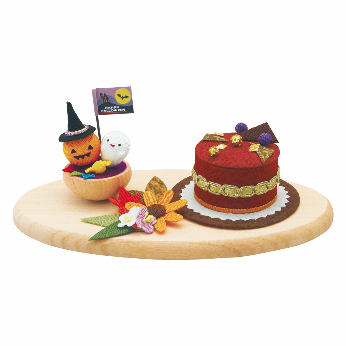 乐天商城 - 一緒にハロウィン 手作りちりめん細工 和みの和雑貨 置物 季節飾り