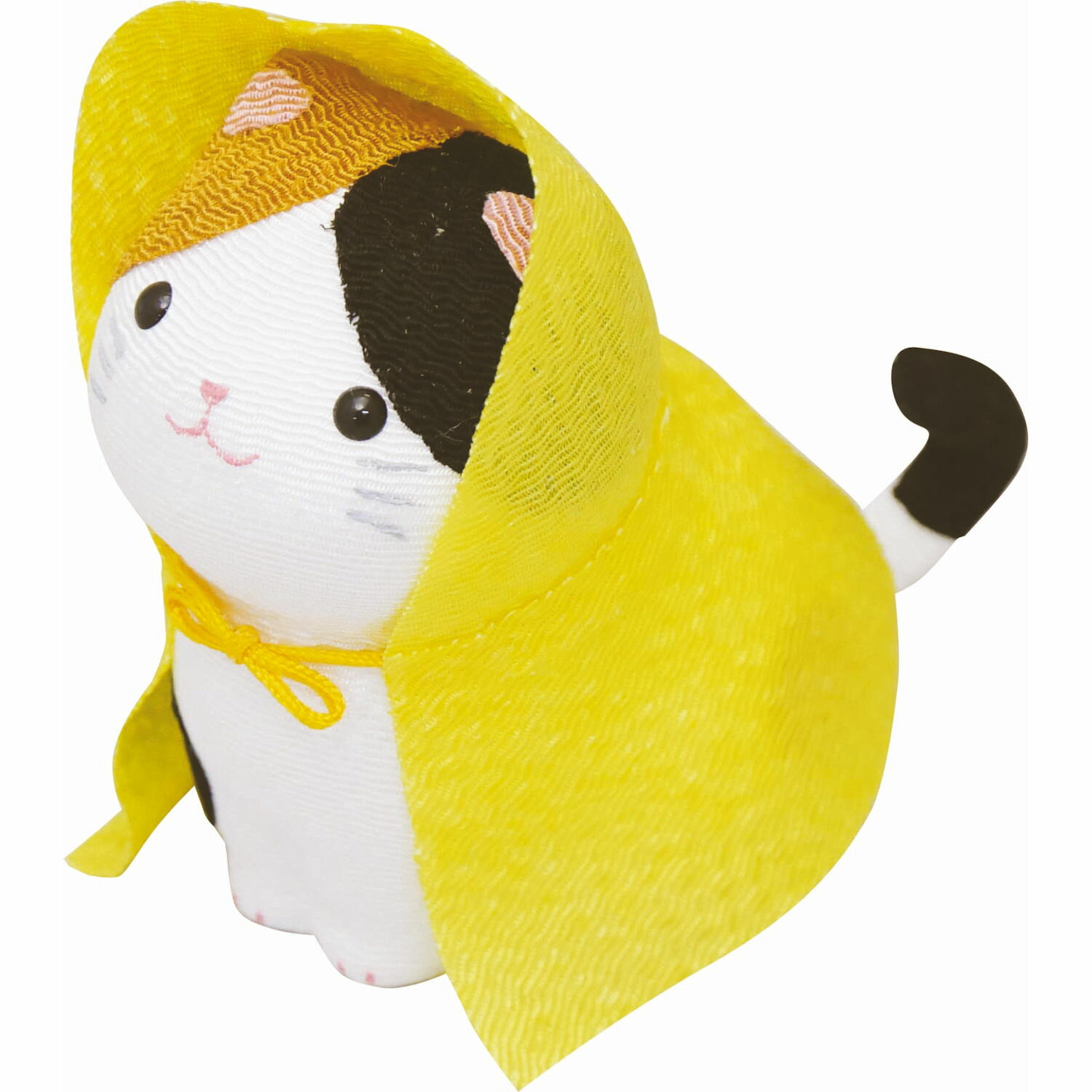 乐天商城 - 雨の日わくわく猫 三毛 手作りちりめん細工 和みの和雑貨 置物 ねこ・猫雑貨