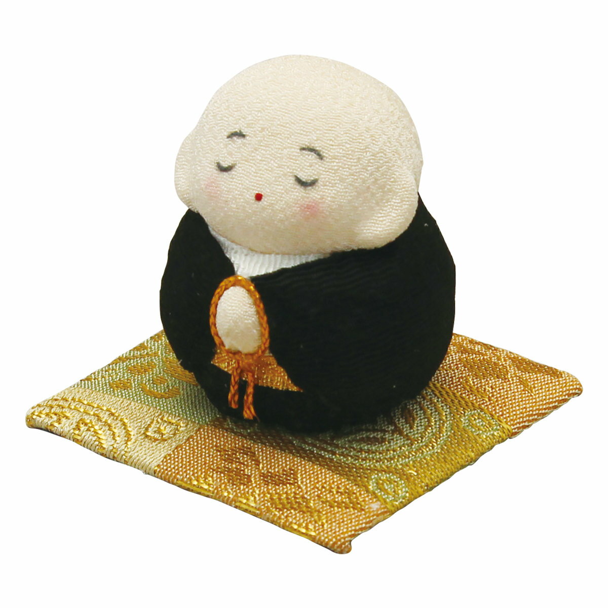 乐天商城 - ちりめん お坊さん 黒 手作りちりめん細工 和みの和雑貨 置物 お盆 お彼岸