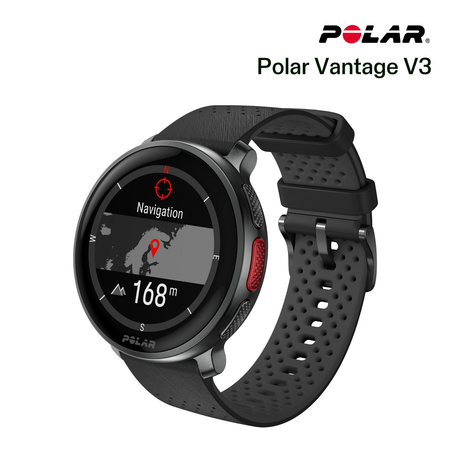 【ポラール公式ストア】Polar Vantage V3 プレミアム GPSマルチスポーツウォッチ 有機ELタッチディスプレイ ロングバッテリー メンズ レディース 【日本正規品】