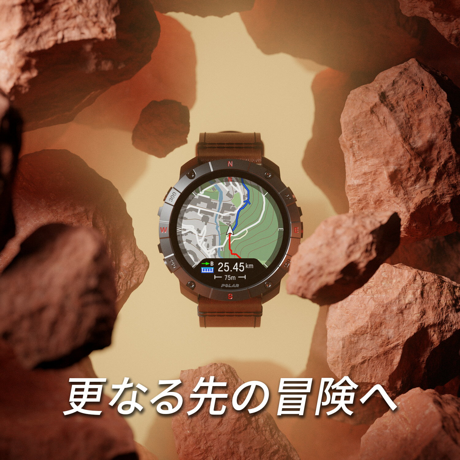 【ポラール公式】Polar Grit X2 Pro Titan プレミアム GPS アウトドアスポーツウォッチ 内蔵地図 有機EL AMOLED サファイアガラス 軽量 ロングバッテリー メンズ レディース iPhone/Android対応【日本正規品】