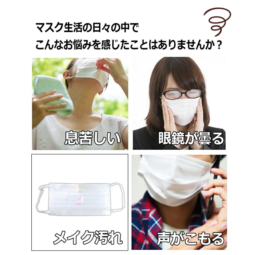 マスク メガネ 曇らない 息がしやすい マウスカップ 2個入り 2セット 合計4個 男女...