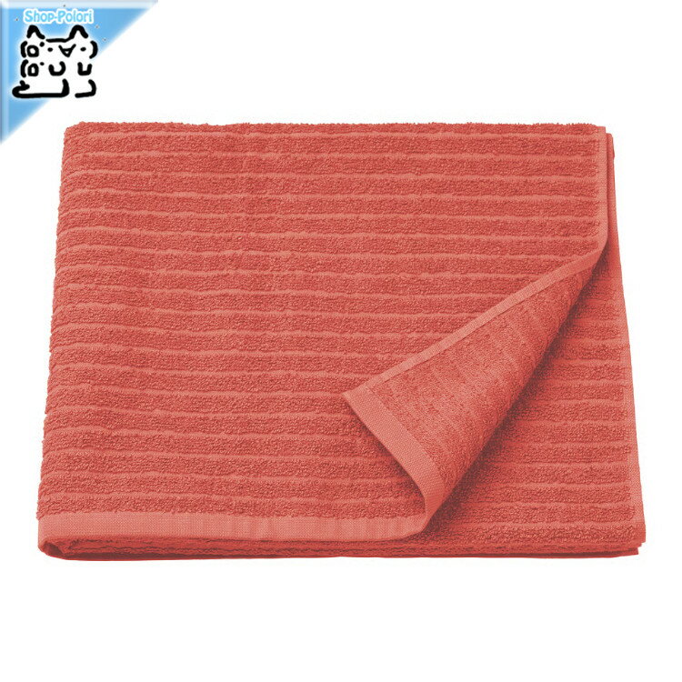 【 IKEA - イケア -】VAGSJON -ヴォーグショーン- バスタオル オレンジレッド 70x140 cm (006.091.92)