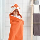 【IKEA -イケア-】BRUMMIG -ブルミグ- フード付きバスタオル キツネ形/オレンジ 70x140 cm (605.211.82) 2