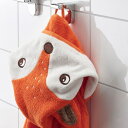 【IKEA -イケア-】BRUMMIG -ブルミグ- フード付きバスタオル キツネ形/オレンジ 70x140 cm (605.211.82) 3