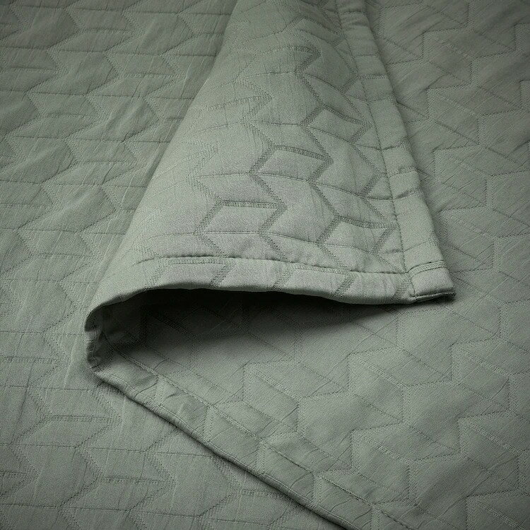 【IKEAOriginal】KOLAX-ショーラクス-ベッドカバーグレーグリーン230x250cm