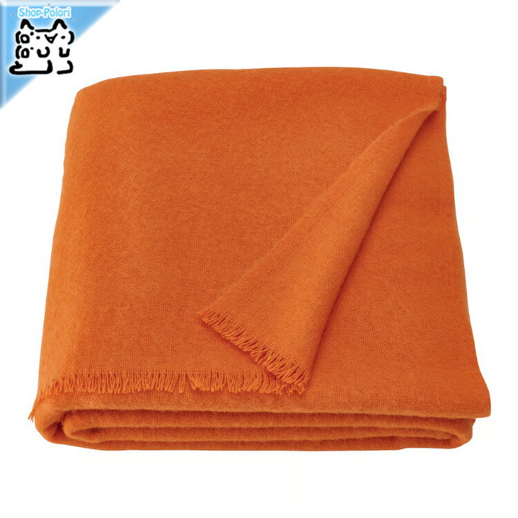 【 IKEA - イケア -】STOCKHOLM 2025 -ストックホルム 2025- ブランケット ブライトオレンジ 150x200 cm シングルサイズ 毛布 (605.922.02)