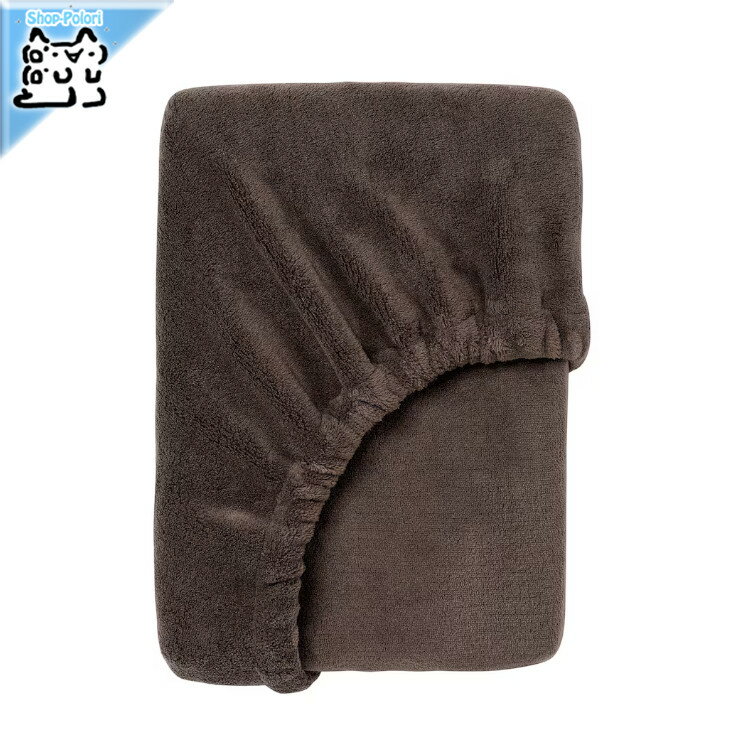 【 IKEA - イケア -】KRANSSALVIA -クランサルヴィア- ボックスシーツ ブラウン 140x200 cm (005.286.76)