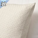 【 IKEA - イケア -】HEDSAV -ヘドセヴ- クッションカバー オフホワイト 50x50 cm (904.855.78)
