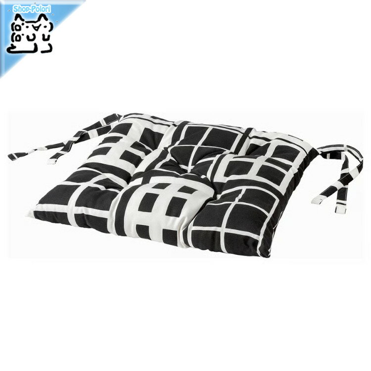 樂天商城 - 【 IKEA - イケア -】BROKAKLEJA -ブローカクレイヤ- チェアパッド ブラック/幾何学模様 40x40x6 cm (406.387.29)