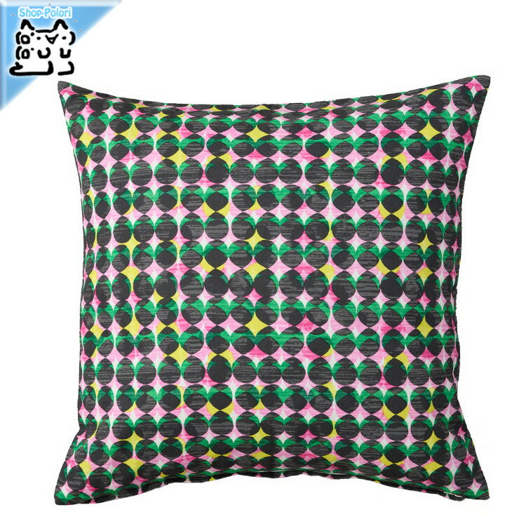 樂天商城 - 【 IKEA - イケア -】ALVSJOSKOGEN -エルブショースコーゲン- クッションカバー ピンク/グリーン 50x50 cm (506.265.80)