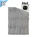 【 IKEA - イケア -】NATTHAGER -ナットヘーゲル- 掛け布団カバー&枕カバー ブラック ホワイト/シマウマ 150x200/50x60 cm (205.953.11)