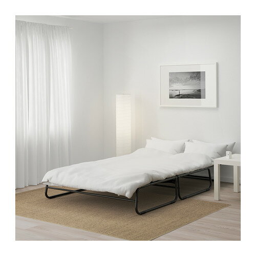 【IKEAOriginal】HAMMARN-ハッマルン-ソファベッドクニーサダークグレー/ブラック120cmセミダブルサイズ