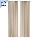 【 IKEA - イケア -】ROSENROBINIA - ローセンロビニア - レースカーテン1組 ベージュ 145x250 cm (505.648.55)