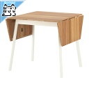 【IKEA -イケア-】IKEA PS 2012 ドロップリーフテーブル 竹 ホワイト 74/106/138x80 cm 折り畳み机 (002.068.07)