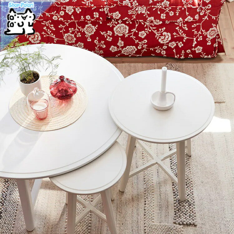 【IKEA -イケア-】KRAGSTA -クラーグスタ- コーヒーテーブル ホワイト 90 cm (303.530.57)