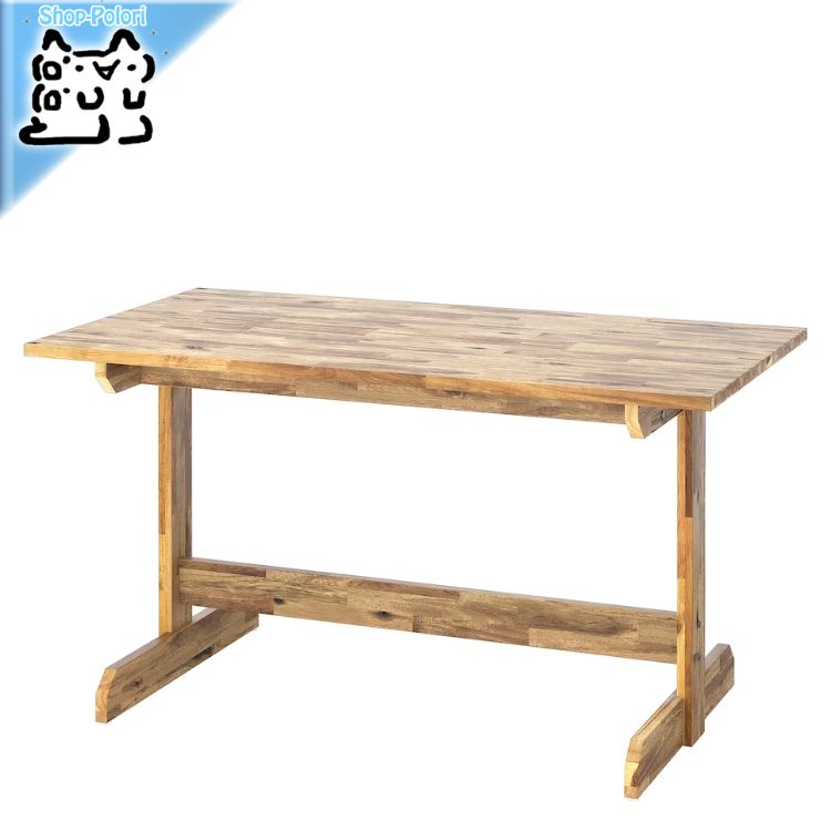 【IKEA -イケア-】NACKANAS - ナッカンネース - テーブル アカシア材 140x76 cm ダイニングテーブル 4~6人用 (305.180.96)