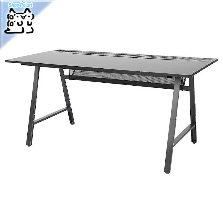 【IKEA -イケア-】UTESPELARE -ウーテスペラレ- ゲーミングデスク ゲーム用デスク ブラック 160x80 cm 405.003.50 