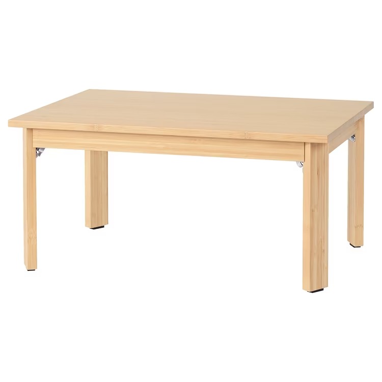【IKEA -イケア-】MOXBODA -モクスボーダ- コーヒーテーブル 折りたたみ式/竹 65x45 cm (505.430.85)
