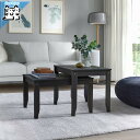 【IKEA -イケア-】ORSKAR -オールシェール- ネストテーブル2点セット 室内/屋外用 ダークグレー 50x49 cm 43x40 cm (805.362.53)