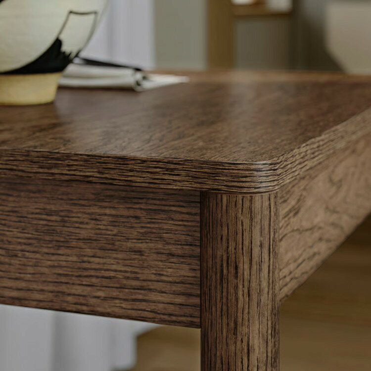 【 IKEA - イケア -】TONSTAD -トンスタード- 伸長式テーブル ブラウン ステインオーク材突き板 80/120x70 cm (806.007.29)