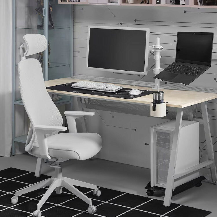 【 IKEA - イケア -】STUBBERGET -ストゥブベルゲット- ラップトップホルダー アーム付き ホワイト (005.919.36)