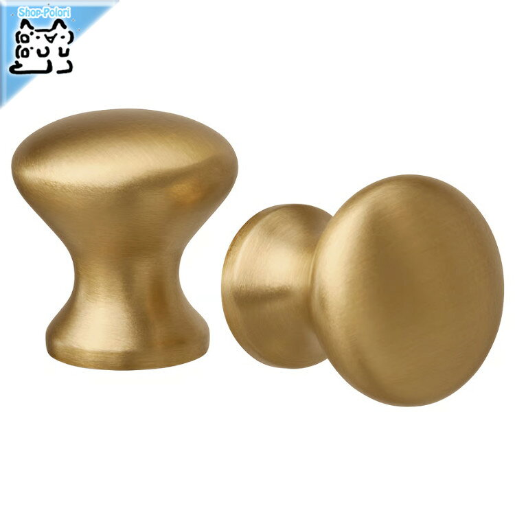 樂天商城 - 【 IKEA - イケア -】ENERYDA -エネリーダ- ノブ 取っ手 黄銅色 20 mm 2 ピース (706.108.61)