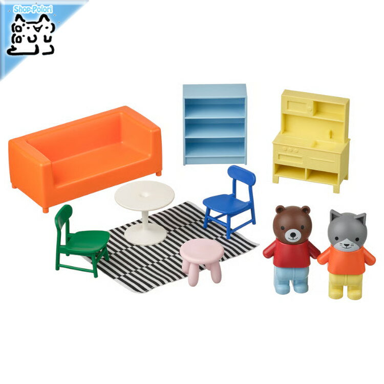 【 IKEA - イケア -】HUSET -フーセット- ミニチュア家具&フィギュア リビングルーム/キッチン マルチカラー (505.974.98)