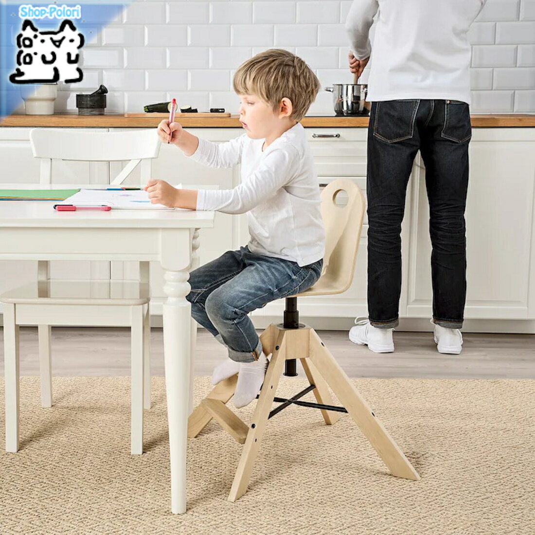 【IKEA -イケア-】GRAVAL -グローヴァール- 子ども用チェア 84 cm (604.190.90)