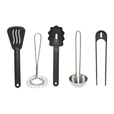 【 IKEA - イケア -】DUKTIG -ドゥクティグ- おもちゃのキッチン用品5点セット マルチカラー ままごとセット (801.578.41)