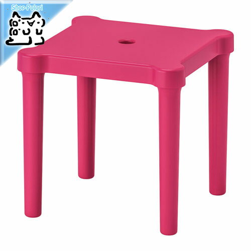 【IKEA -イケア-】UTTER -ウッテル- 子供用スツール 室内/屋外用 ピンク 28x28 cm (103.577.73)