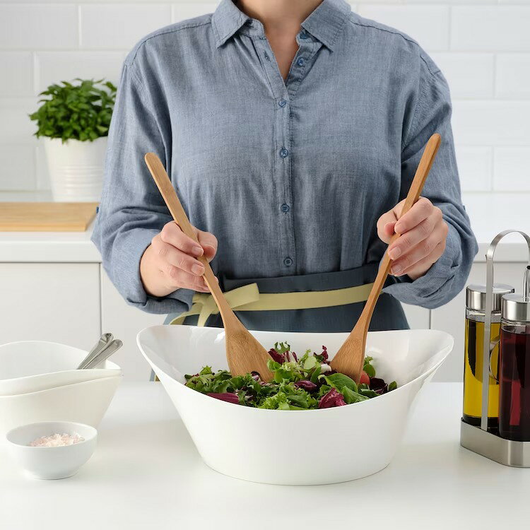 IKEA イケア GRONSAKER グローンサッケル サラダサーバー2点セット 竹 31 cm (204....