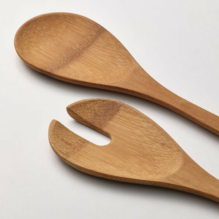 IKEA イケア GRONSAKER グローンサッケル サラダサーバー2点セット 竹 31 cm (204....