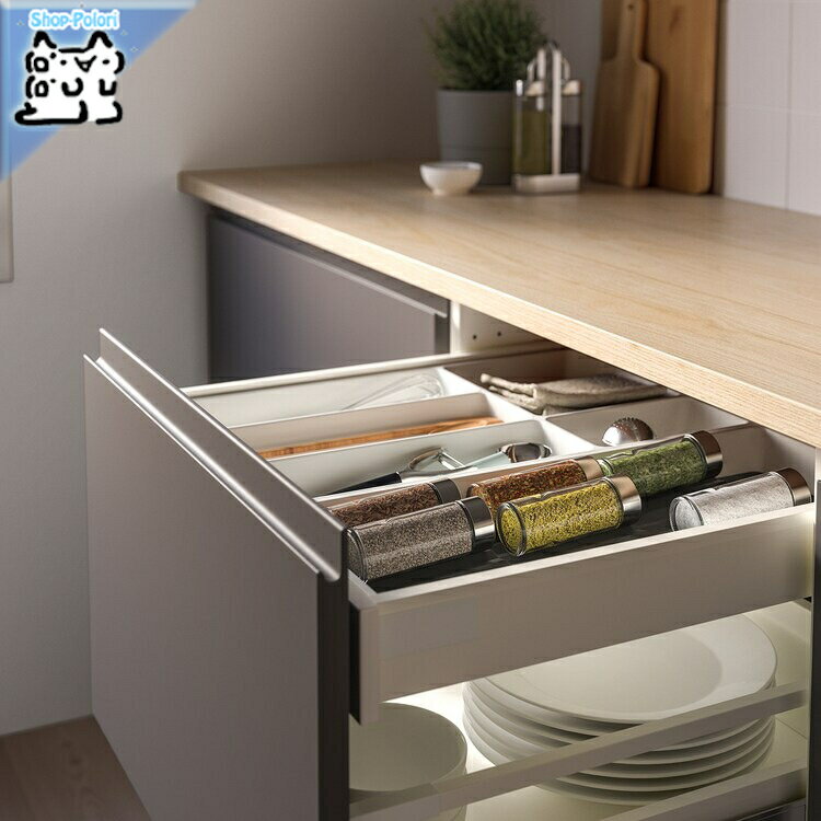 【 IKEA - イケア -】UPPDATERA -ウップダテラ- スパイスラック チャコール 20x50 cm (504.864.24)