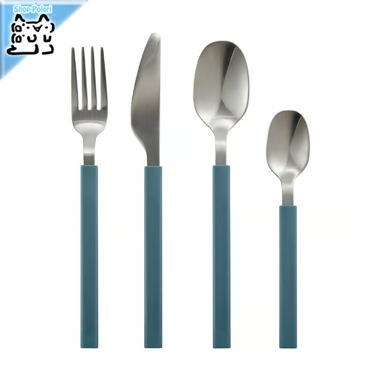 【 IKEA - イケア -】TANGMARLA -トングメーラ- カトラリー16点セット ダークグレーブルー (606.083.02)のサムネイル