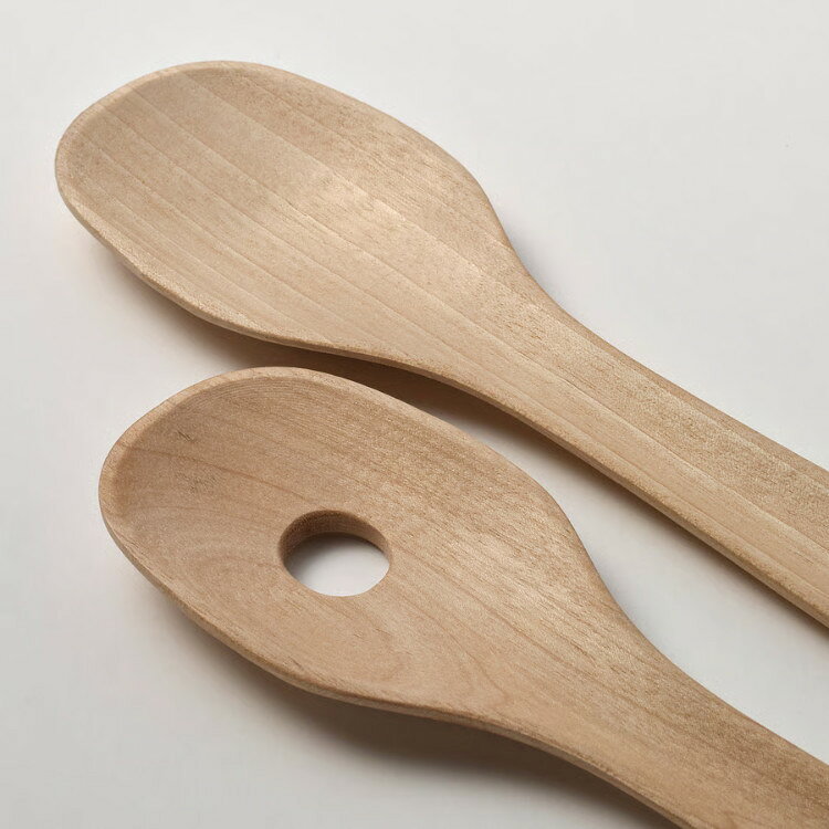 IKEA イケア SKALLKNEKT スカルクネクト サラダサーバー2点セット バーチ無垢材 23...