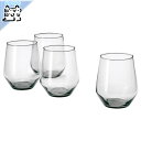 【 IKEA - イケア -】IVRIG - イーヴリッグ - グラス グレー 45 cl 4 ピース (804.452.29)