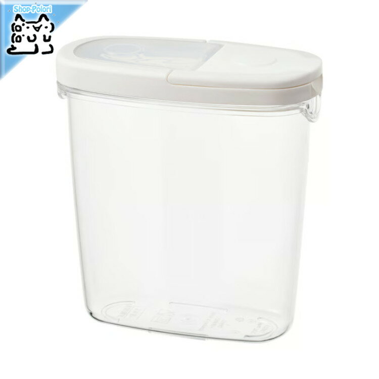 【 IKEA - イケア -】IKEA 365+ 乾燥食品用容器 ふた付き 透明/ホワイト 1.3 L (101.340.23)