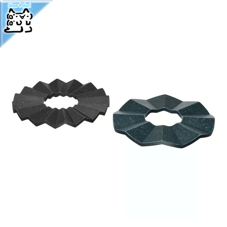 Pot Stands - 【 IKEA - イケア -】ELDSTJART -エルドシェルト- 鍋敷き2点セット 丸形/ブラック ブラックブルー 19 cm (106.110.57)