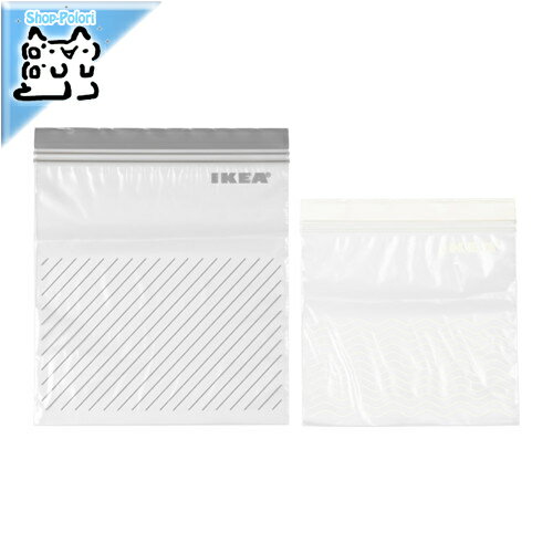 【IKEA -イケア-】ISTAD -イースタード- プラスチック袋 グレー/ホワイト 50PCS 2.5L袋*25/1.2L袋*25 (203.468.02)