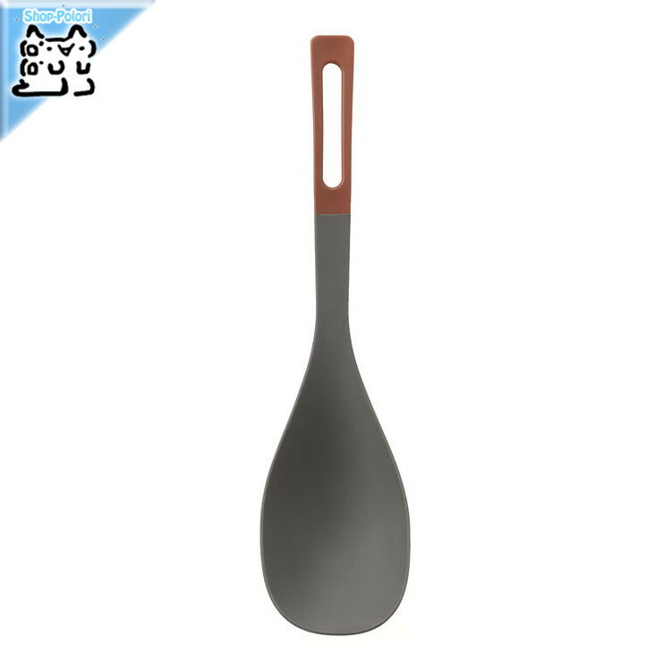 【 IKEA - イケア -】KNORRHANE -クノールハネ- 調理用深型スプーン ダークグレーブラウン/レッドブラウン 31 cm (305.996.67)