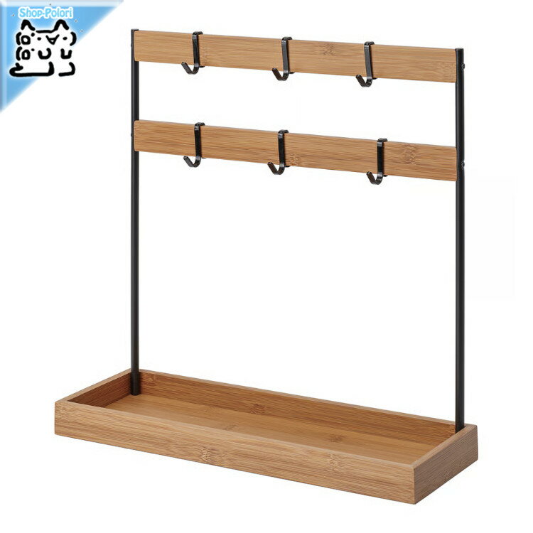 樂天商城 - 【 IKEA - イケア -】NALBLECKA -ノールブレッカ- 用具ラック メタル/竹 キッチンカウンタートップ用 38x13x37 cm (306.185.76)