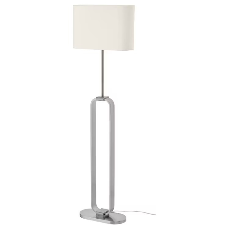 樂天商城 - 【 IKEA - イケア -】UPPVIND -ウップヴィンド- フロアランプ ニッケルメッキ/ホワイト 150 cm (104.378.26)