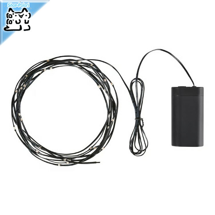 【 IKEA - イケア -】STRALA -ストローラ- LEDライトチェーン 全40球 電池式/屋外用 ブラック クリスマス オーナメント デコレーション (405.992.47)