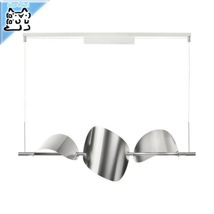 【 IKEA - イケア -】BACKSTORN -バックストールン- LEDペンダントランプ 調光可能/マット アルミニウム 108 cm (505.909.63)