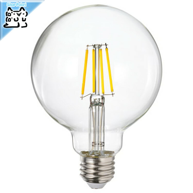 樂天商城 - 【 IKEA - イケア -】LUNNOM -ルッノム- LED電球 E26 485ルーメン 調光可能/球形 クリアガラス 95 mm (706.148.40)