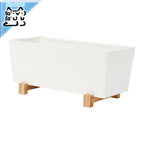 【IKEA -イケア-】BITTERGURKA -ビッテルグルカ- 鉢カバー ホワイト 32x15 cm (402.894.95)