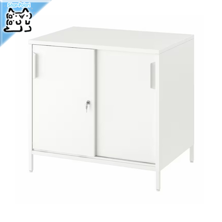 樂天商城 - 【 IKEA - イケア -】TROTTEN -トロッテン- キャビネット 引き戸付 ホワイト 80x55x75 cm (004.747.77)