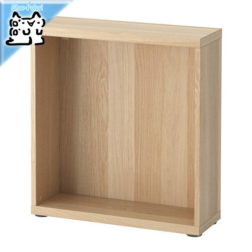 【IKEA -イケア-】BESTA -ベストー- シェルフ/隙間収納　フレーム ホワイトステインオーク調 60x20x64 cm (102.474.16)