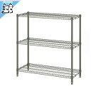 【 IKEA - イケア -】OMAR -オマル- シェルフユニット グレーグリーン 92x36x94 cm スチールシェルフ (204.830.83)